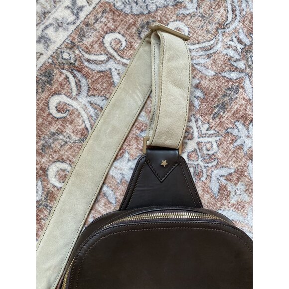 Lorena Antoniazzi Brown Backpack Suede Detail Luxury Bag main image 4